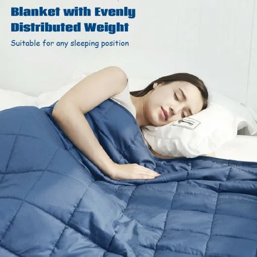 15 lbs 48" x 72" Premium Cooling Heavy Weighted Blanket-Blue