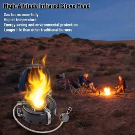 3500W Camping Stove High-Altitude Infrared Portable Windproof Gas Stove for Outdoor Hiking Lightweight and Foldable