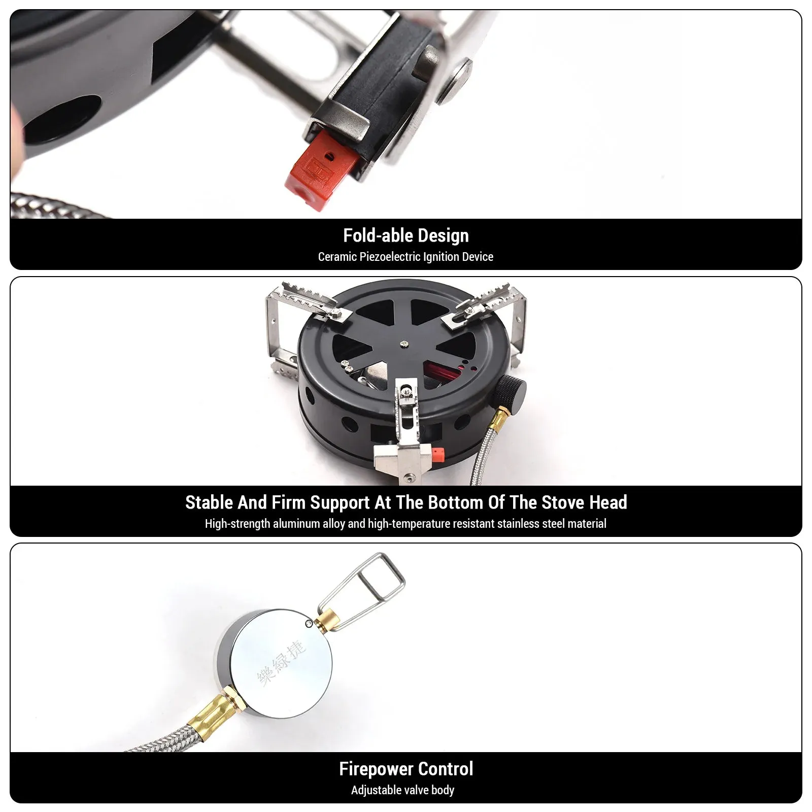 3500W Camping Stove High-Altitude Infrared Portable Windproof Gas Stove for Outdoor Hiking Lightweight and Foldable