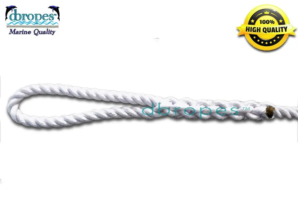 5/8" X 15'Mooring Pendant 100% Nylon Rope with Thimble. (Tensile Strength 10400 Lbs.) Made in USA.