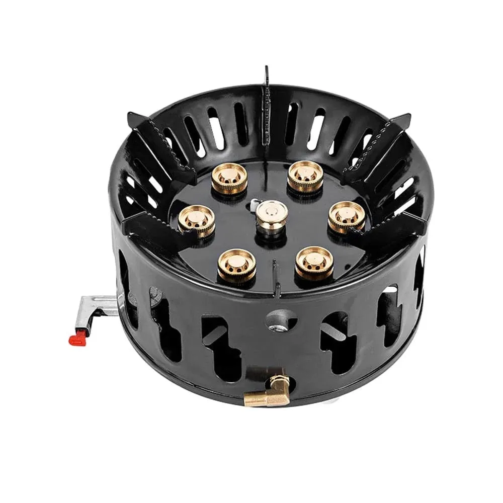9800W Fierce Fire Camping Stove Portable Seven Core Stove Camping Stove for Camping Hiking