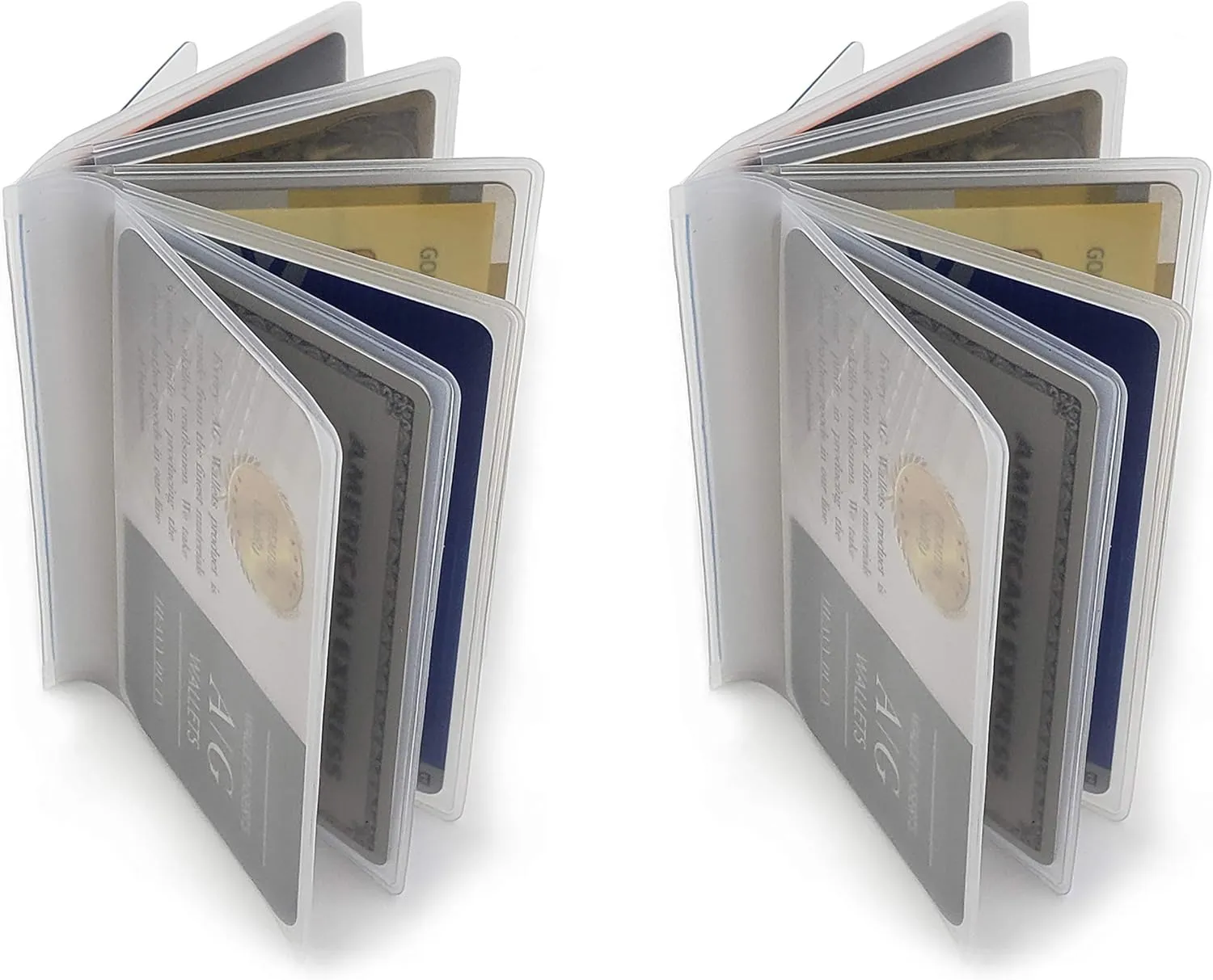 AG Wallets Set of 2 Clear Premium Quality Wallet Insert from (Trifold 6 Page)