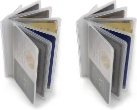 AG Wallets Set of 2 Clear Premium Quality Wallet Insert from (Trifold 6 Page)