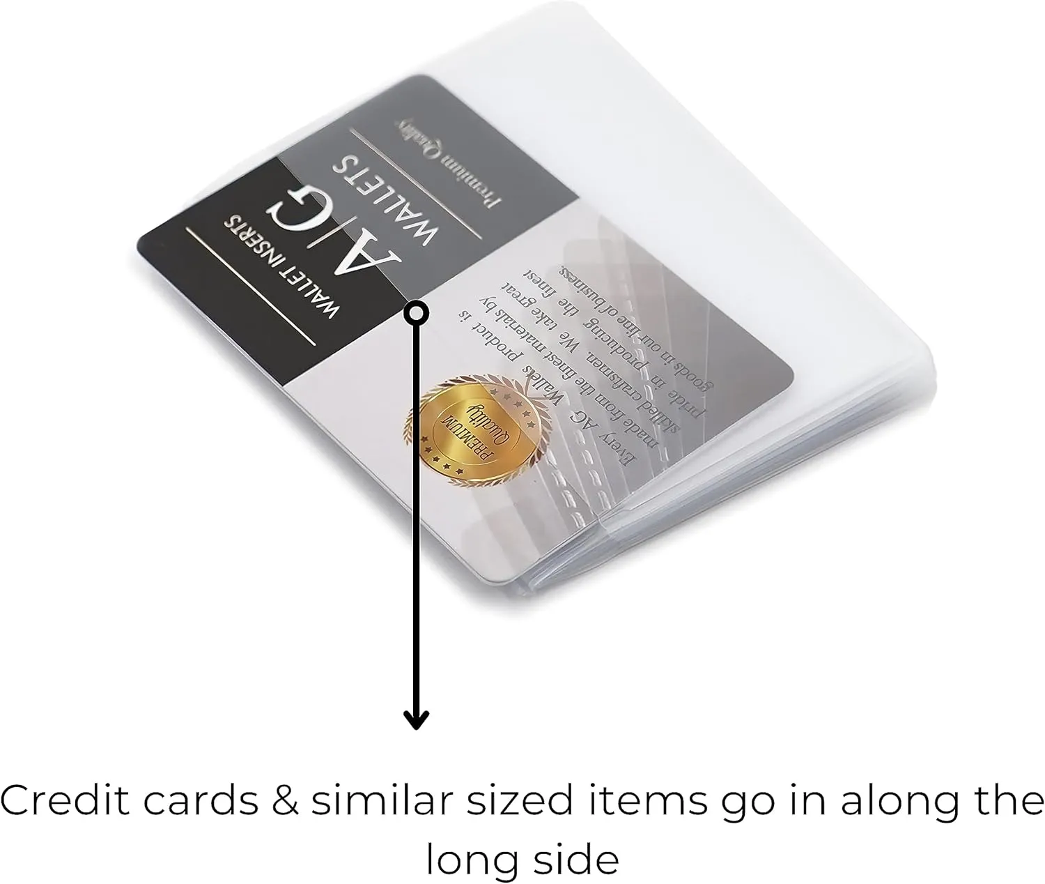 AG Wallets Set of 2 Clear Premium Quality Wallet Insert from (Trifold 6 Page)