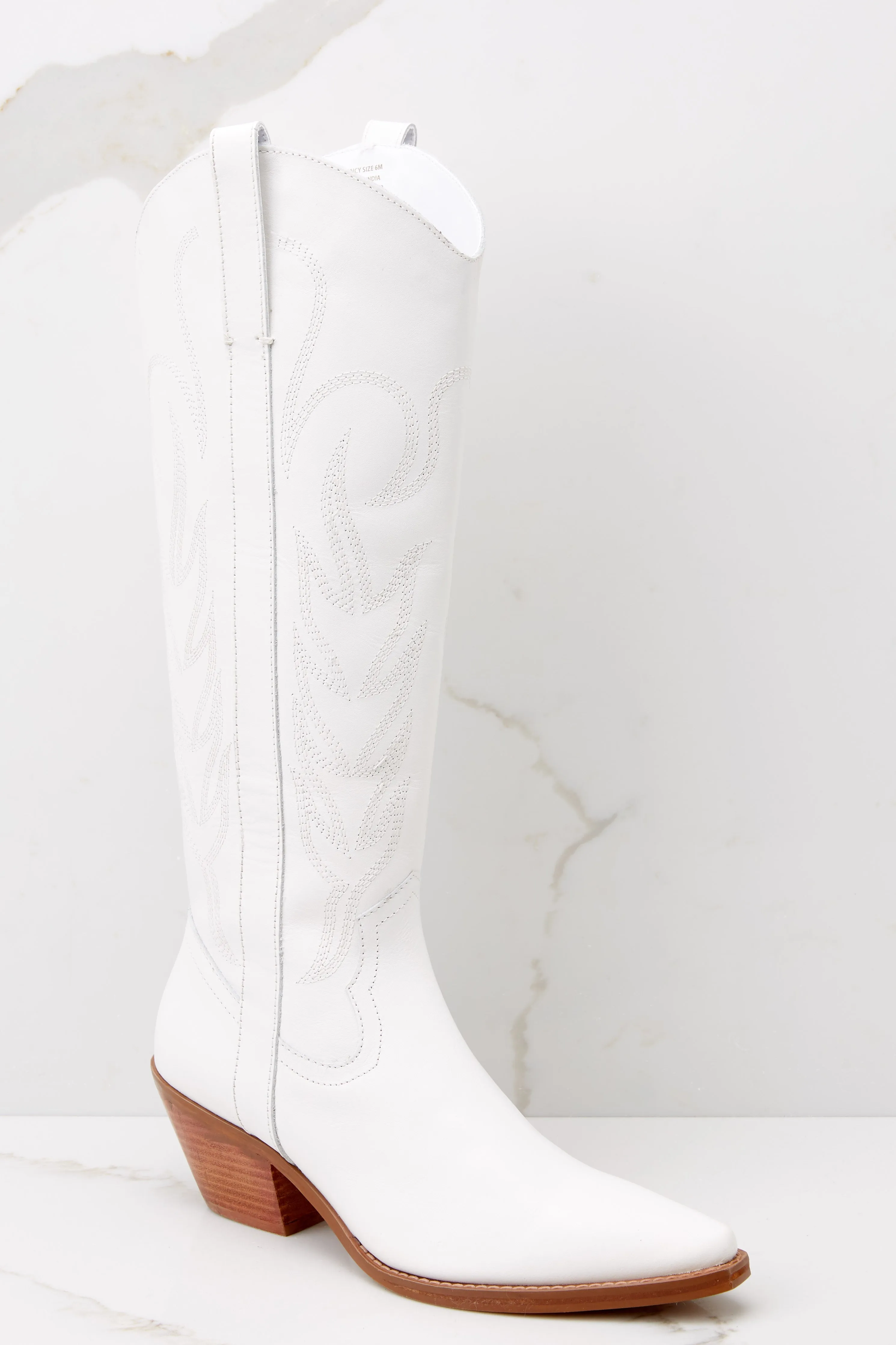 Agency Western White Boot