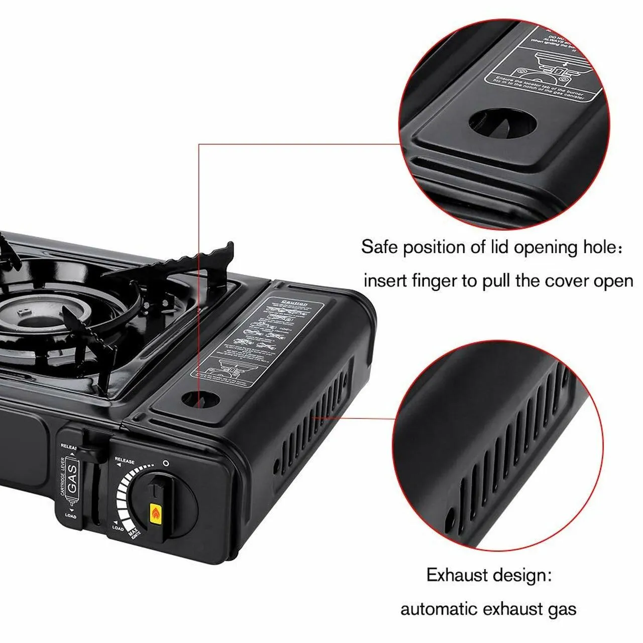 Camplux Dual Fuel (Propane & Butane) Portable Outdoor Camping Gas Stove, Single Burner with Carry Case
