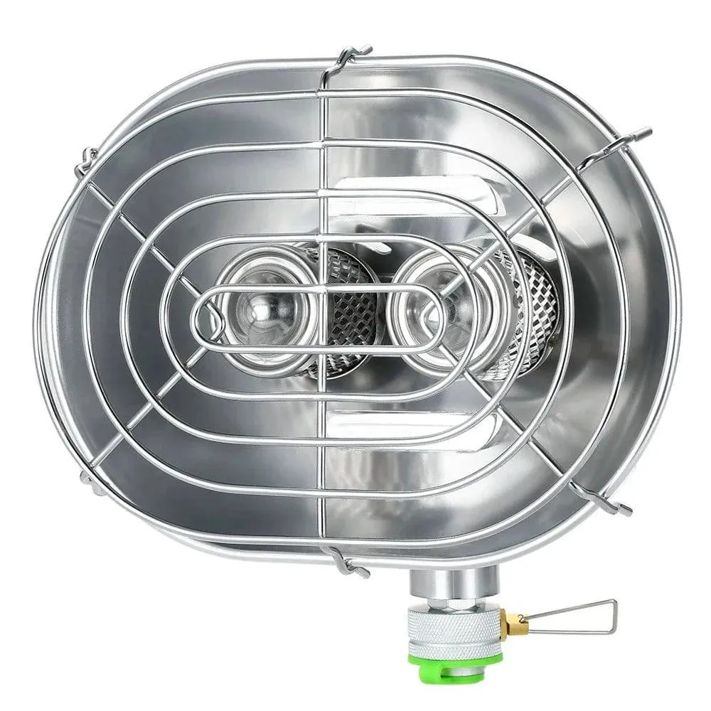 Double Head Outdoor Heaters Portable Infrared Ray Camping Heating Stove Warmer Heating Gas Stove for Outdoor Camping