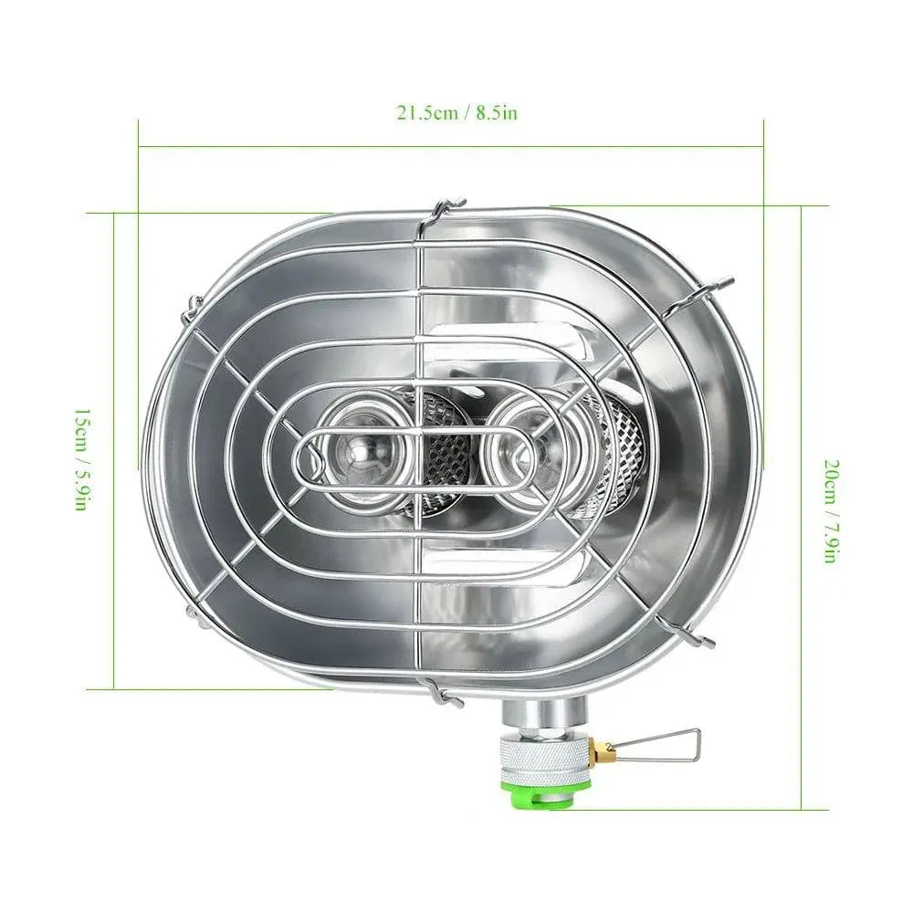 Double Head Outdoor Heaters Portable Infrared Ray Camping Heating Stove Warmer Heating Gas Stove for Outdoor Camping