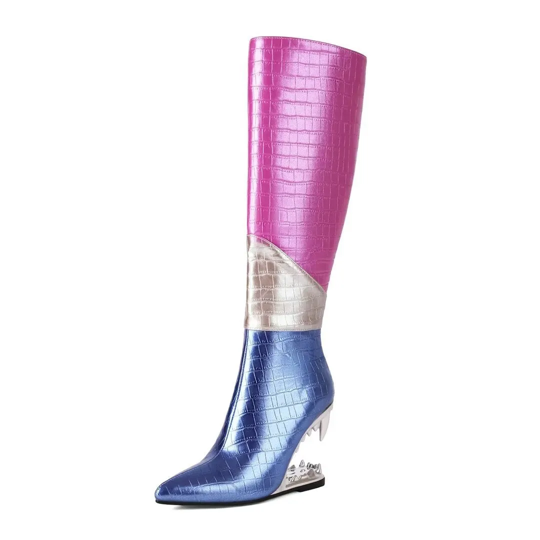 Eleganza Pointe Chic Microfiber Slip-On Boots