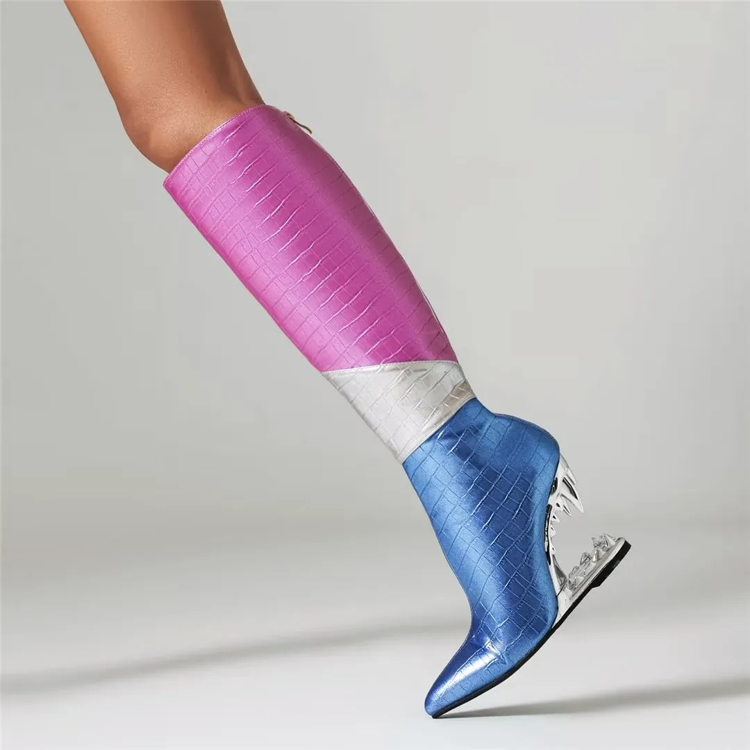 Eleganza Pointe Chic Microfiber Slip-On Boots