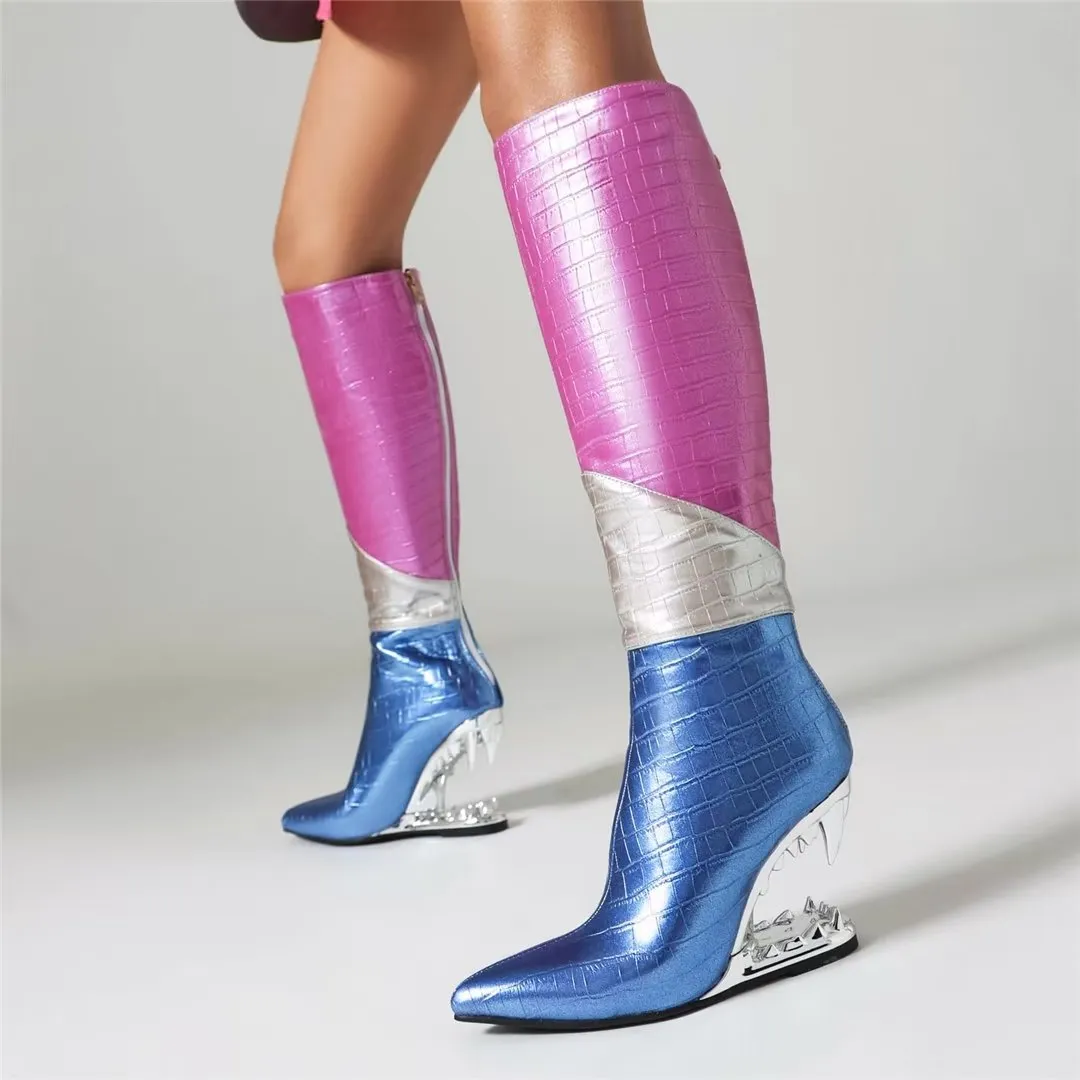 Eleganza Pointe Chic Microfiber Slip-On Boots