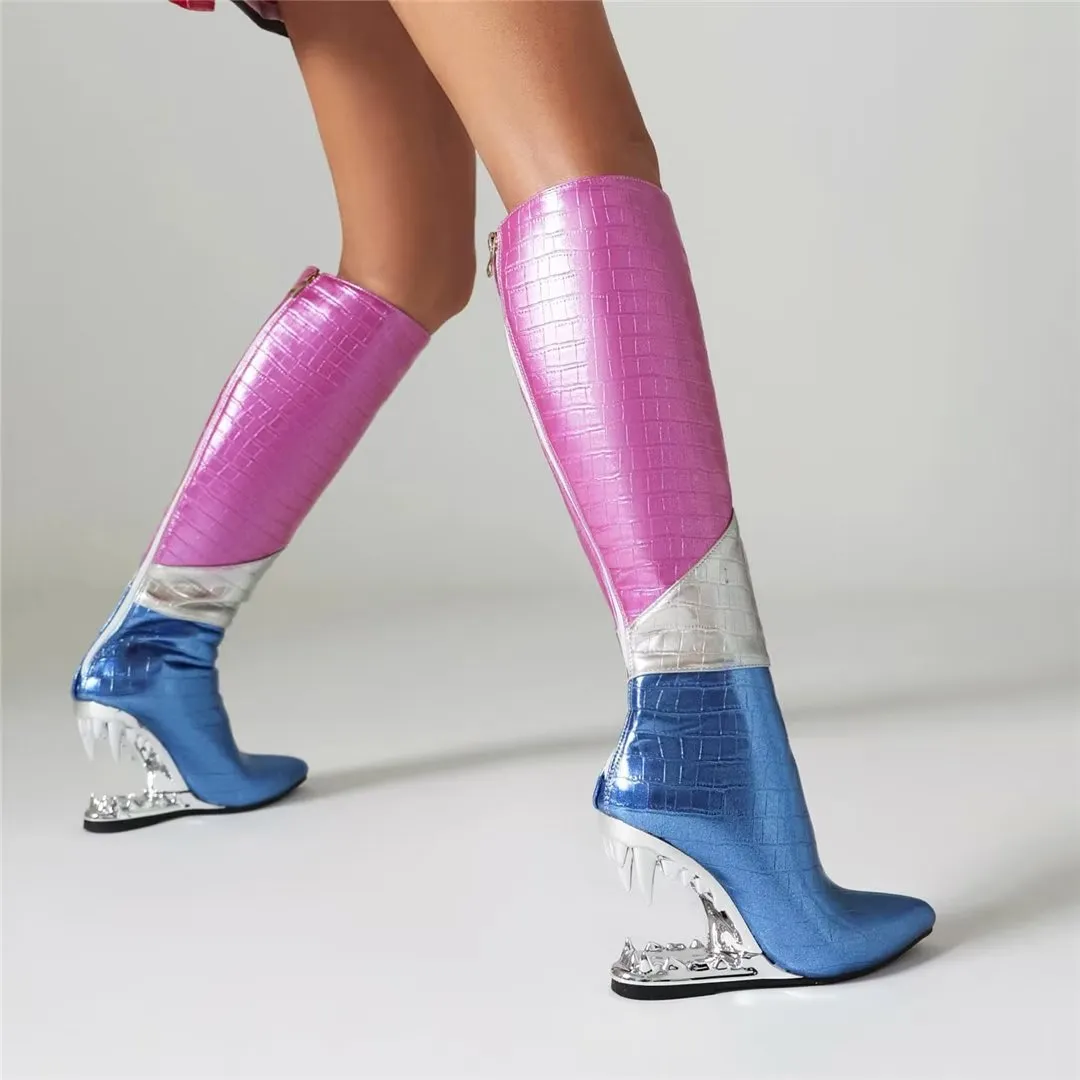 Eleganza Pointe Chic Microfiber Slip-On Boots
