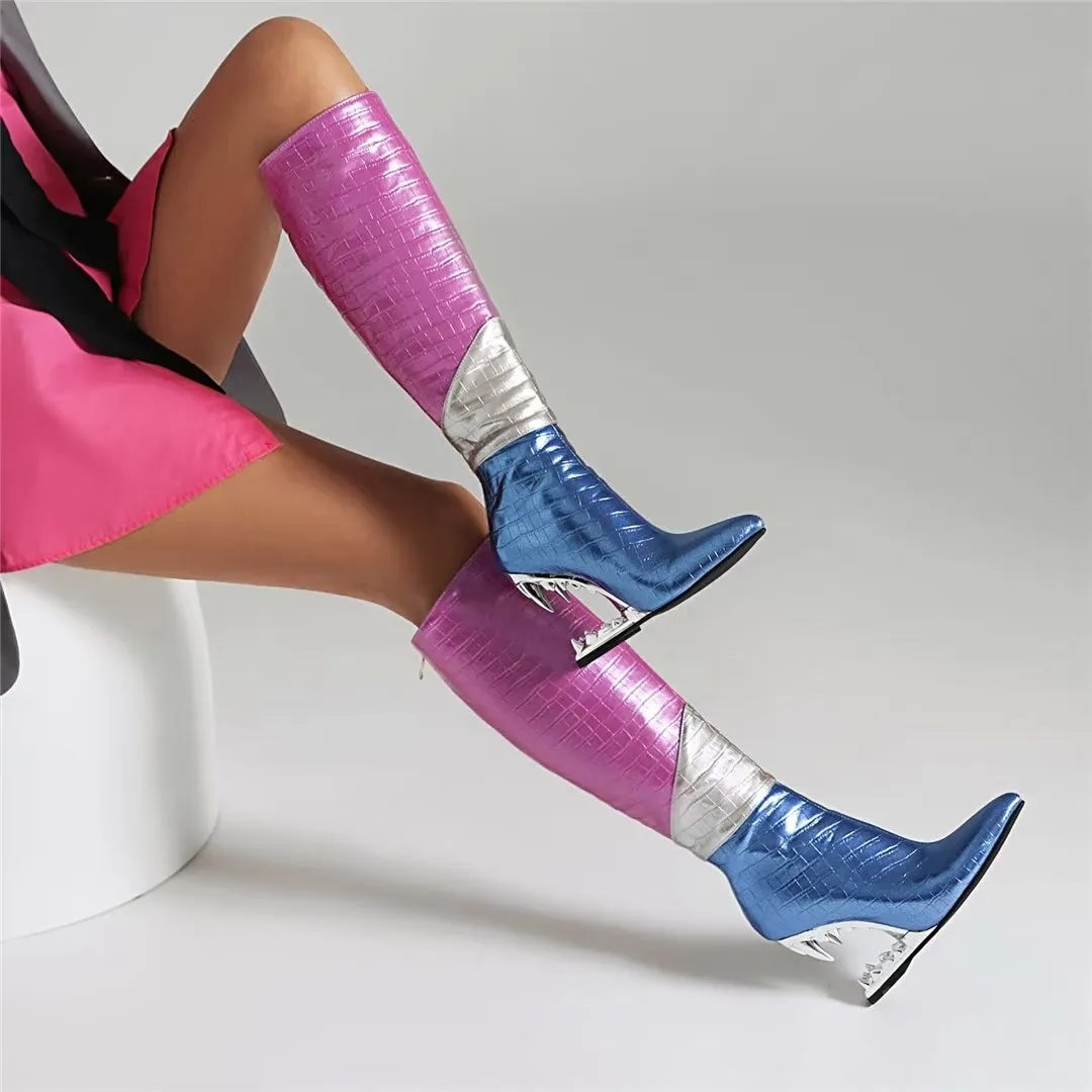 Eleganza Pointe Chic Microfiber Slip-On Boots