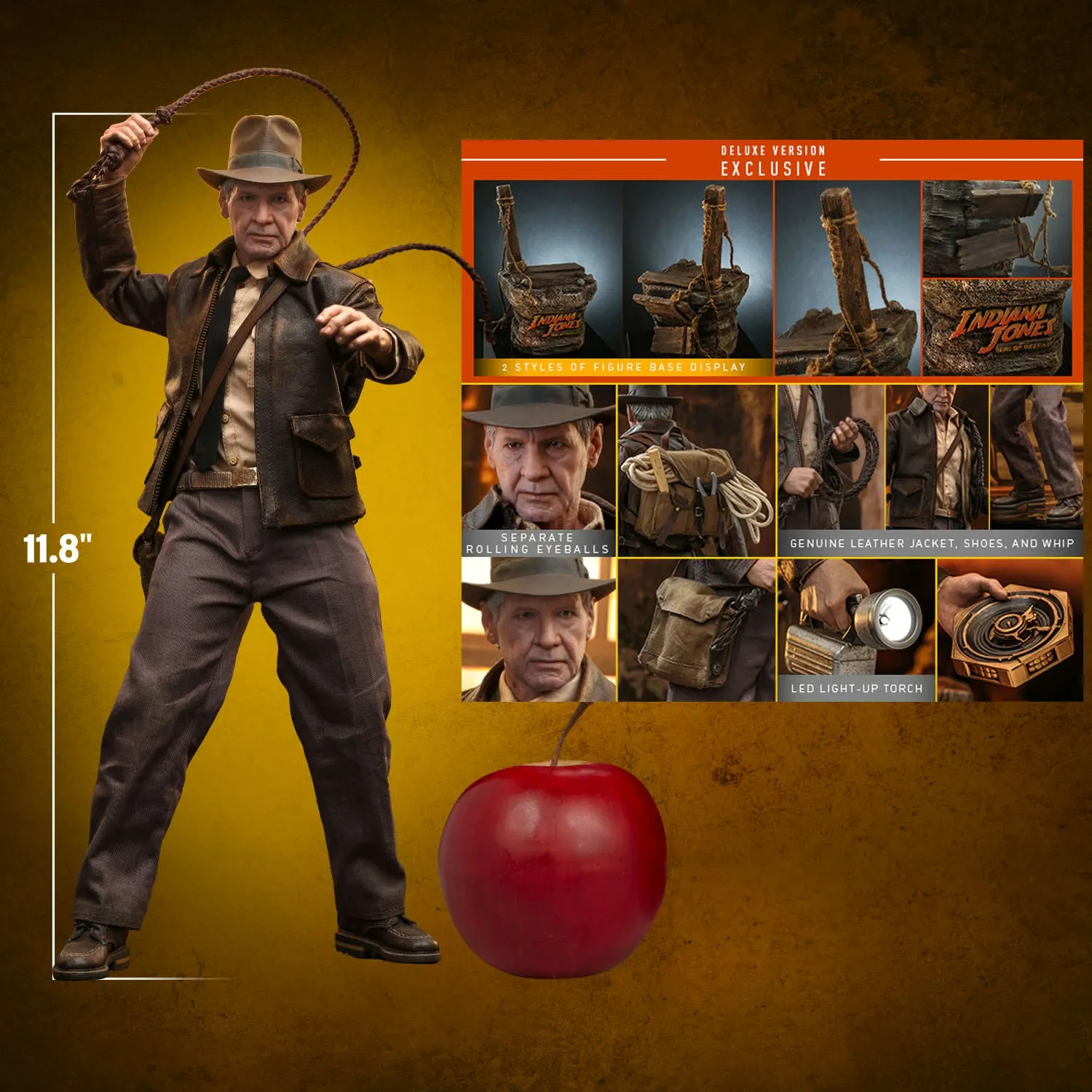 Hot Toys Indiana Jones and the Dial of Destiny Indiana Jones (Deluxe Edition) 1/6 Scale 12" Collectible Figure