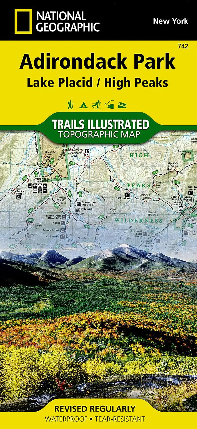 Lake Placid, High Peaks: Adirondack Park Map (National Geographic Trails Illustrated Map, 742) Map  Folded Map, August 26, 2024