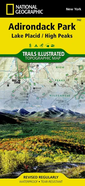 Lake Placid, High Peaks: Adirondack Park Map (National Geographic Trails Illustrated Map, 742) Map  Folded Map, August 26, 2024