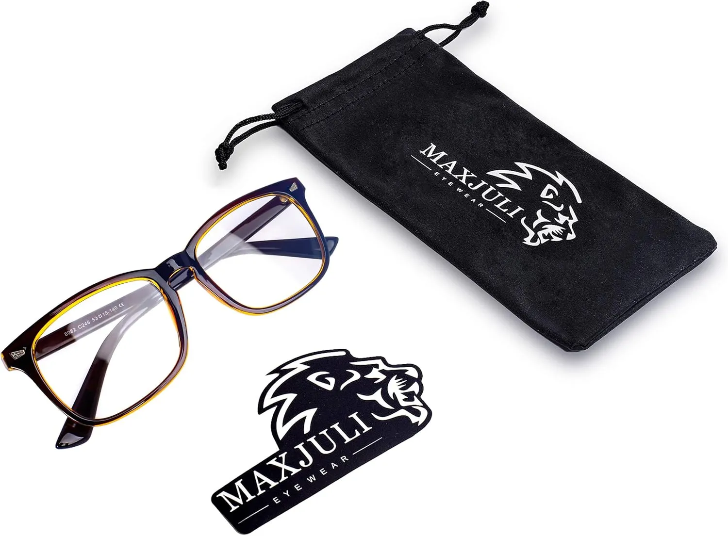 MAXJULI Blue Light Blocking Glasses,Computer Reading/Gaming/TV/Phones Glasses for Women Men(Brown)