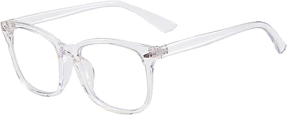 Maxjuli Blue Light Blocking Glasses,Computer Reading/Gaming/TV/Phones Glasses for Women Men(Transparent)