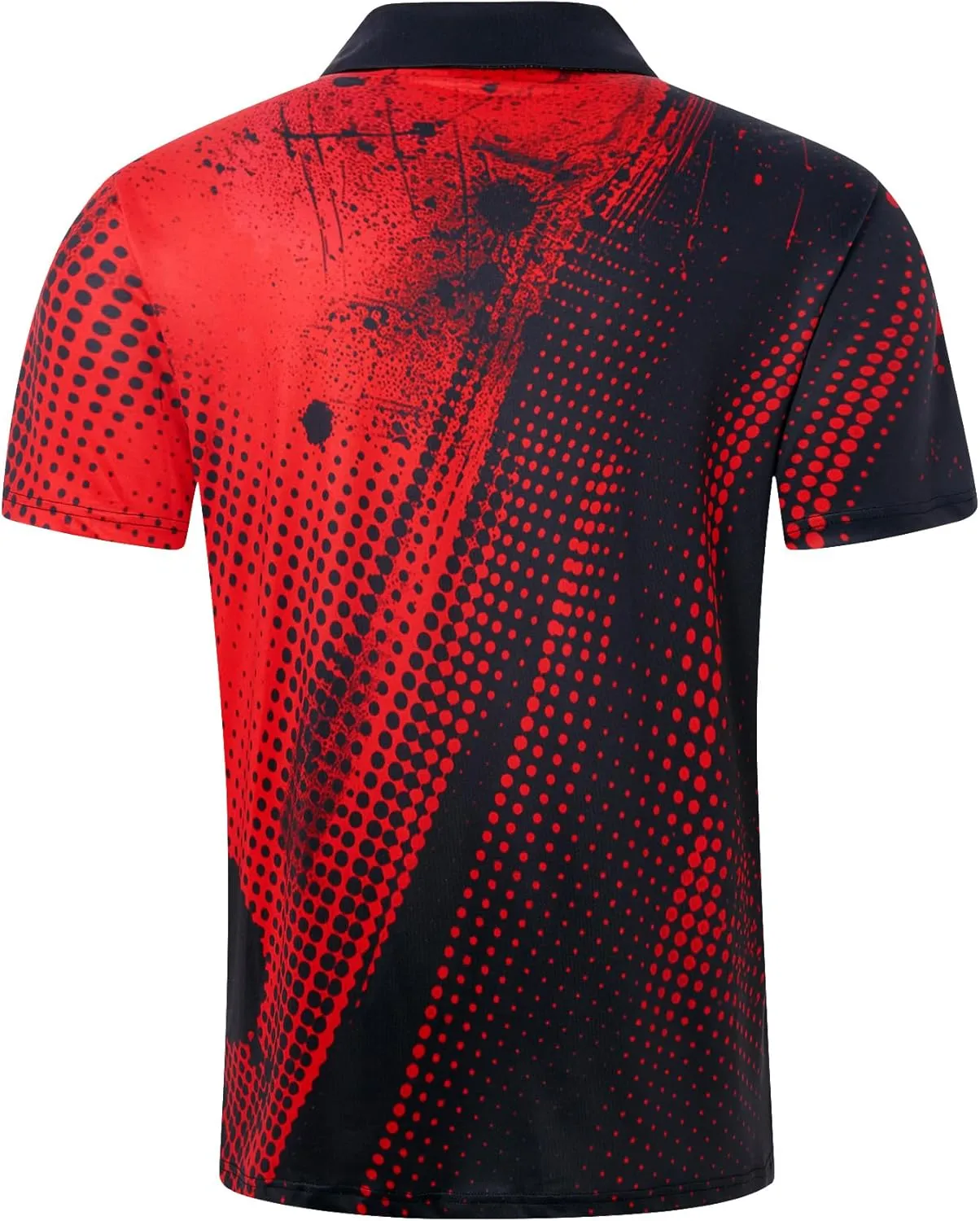 Mens Golf Shirts Short Sleeve Dry Fit Athletic Moisture Wicking Golf Polo Performance Printed Collared Polos