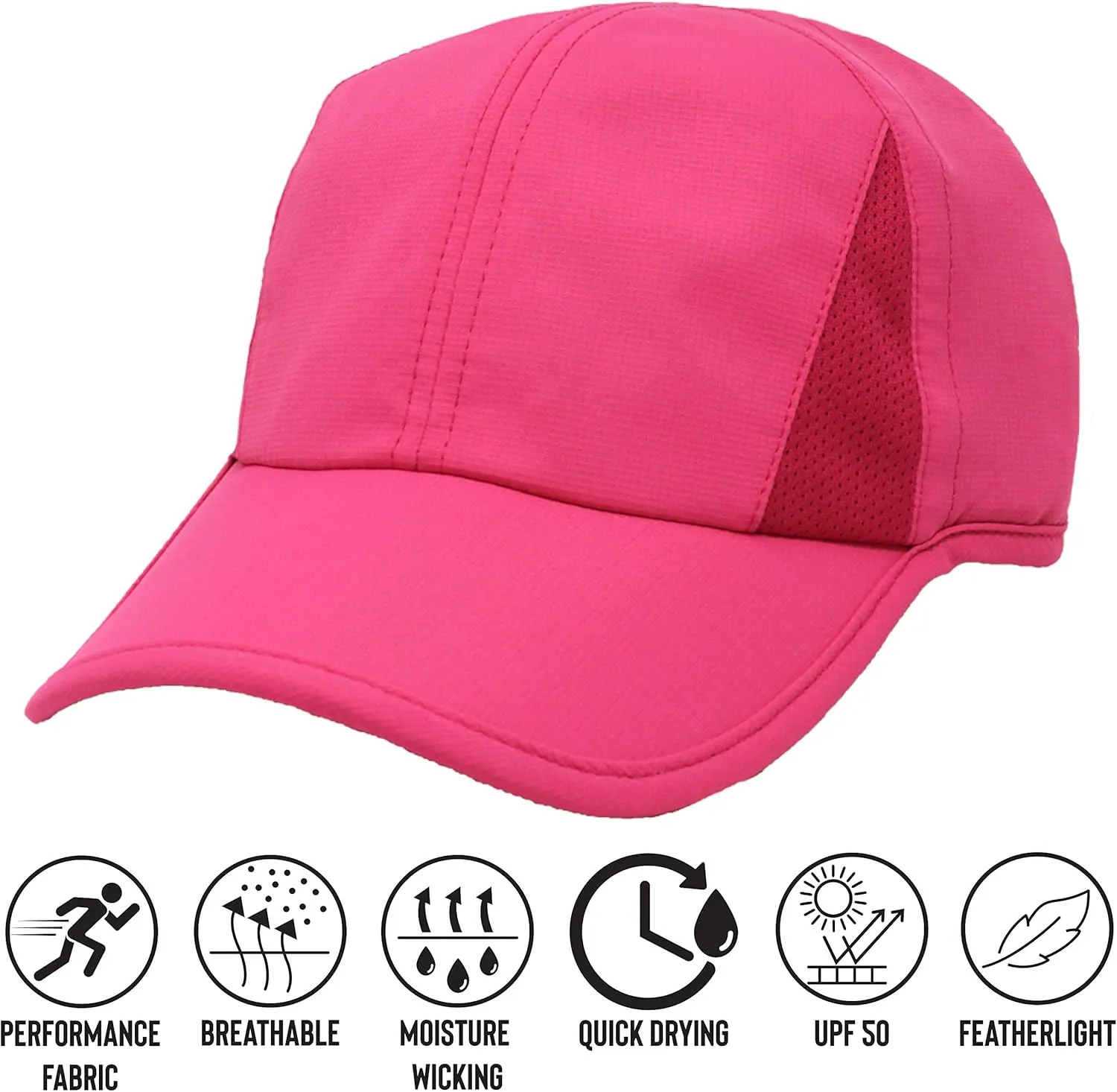 Ponyflo Womens Ponytail Baseball Cap - Ponytail Hats for Women, Curly Hair Ponytail Hat, Baseball Hat for Women