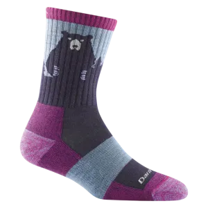 Women's Bear Town Micro Crew Lightweight Hiking Sock - Purple