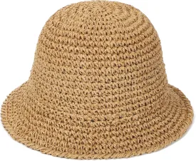 Womens Sun Hat Handmade Straw Bucket UV Protection Wide Brim Packable Travel Summer Cap for Beach UPF 50 